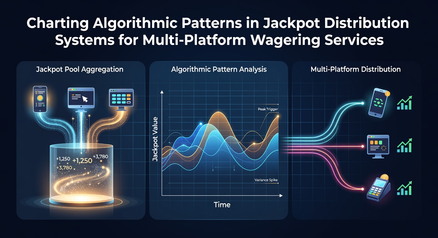 Algorithmic flowchart showing jackpot distribution across mobile, desktop and live casino platforms