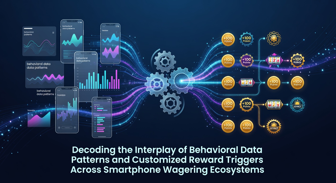 Smartphone screen displaying wagering app interface with data analytics overlays and reward notifications