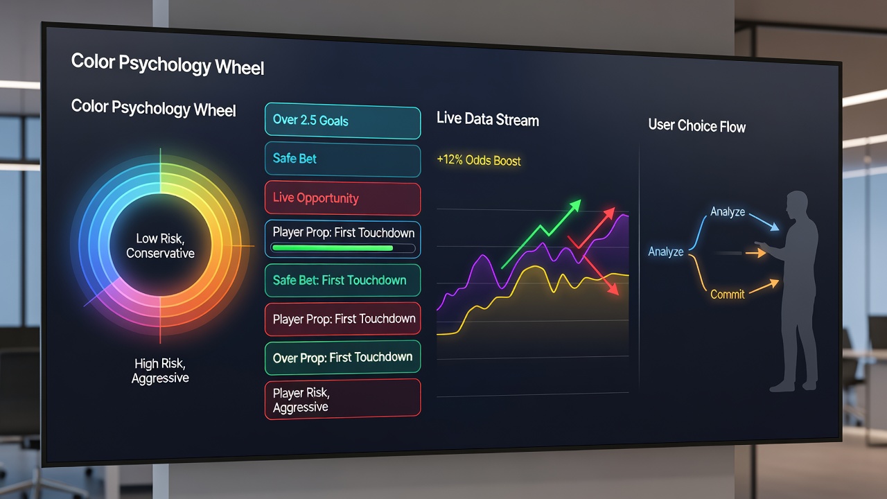 Close-up of animated betting interface with color transitions and motion effects on live odds