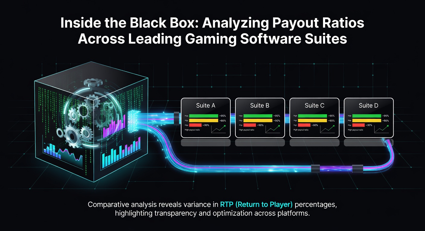 Detailed breakdown of payout ratio data displayed across major gaming software platforms with charts and metrics