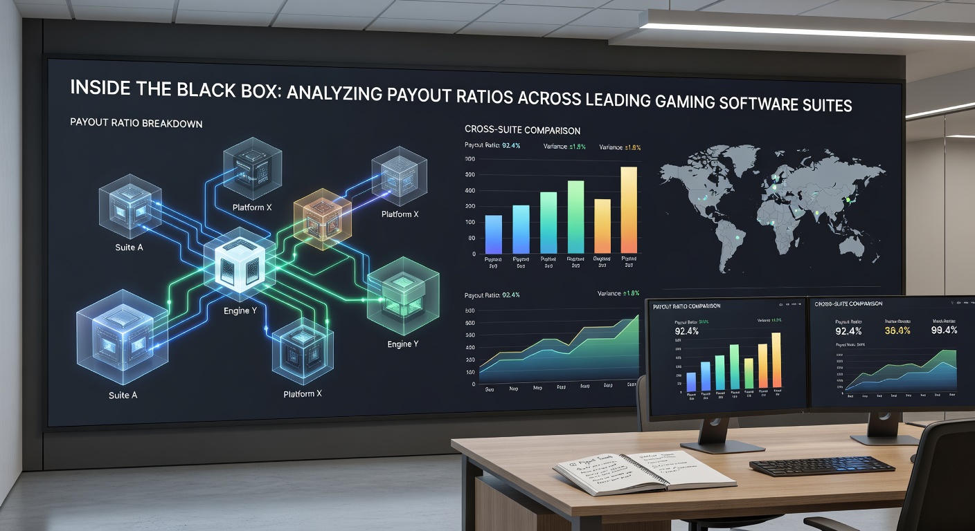Comparison charts showing RTP variations between Microgaming, NetEnt and Playtech software suites